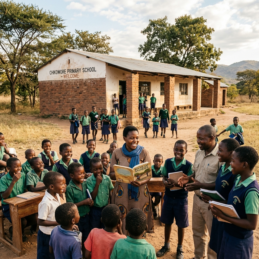 Rural school in Zimbabwe